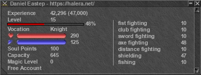 Signature for player Daniel Eastep