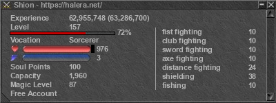 Signature for player Shion