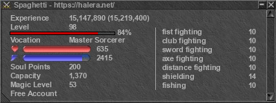 Signature for player Spaghetti